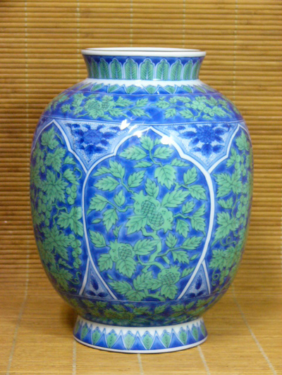 青華　陶器　花瓶