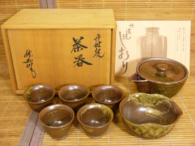 丹波焼 市野勝助作 煎茶器揃 【器道楽】