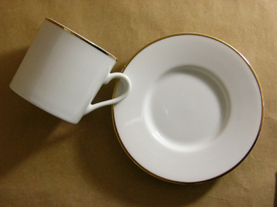 ティファニー 金縁デミタスコーヒー碗皿ペア3