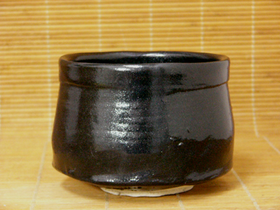 加藤�ﾀ作　黒茶碗2
