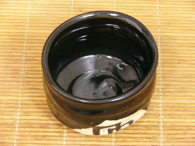 加藤�ﾀ作　黒織部茶碗3