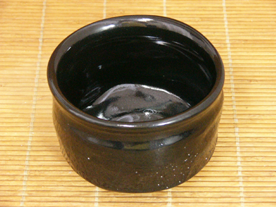 加藤�ﾀ作　黒織部茶碗5