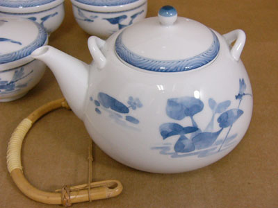 ノリタケ 茶器揃 蓮とトンボ