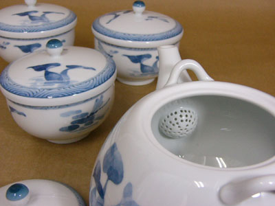 ノリタケ 茶器揃 蓮とトンボ