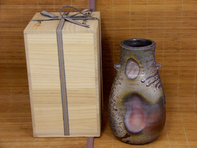 委託品紹介 藤原博 備前窯変花入