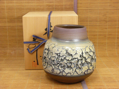中島翁介　釉彩花瓶1