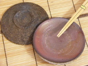 木村陶峰作 備前棧切銘々皿5枚揃え